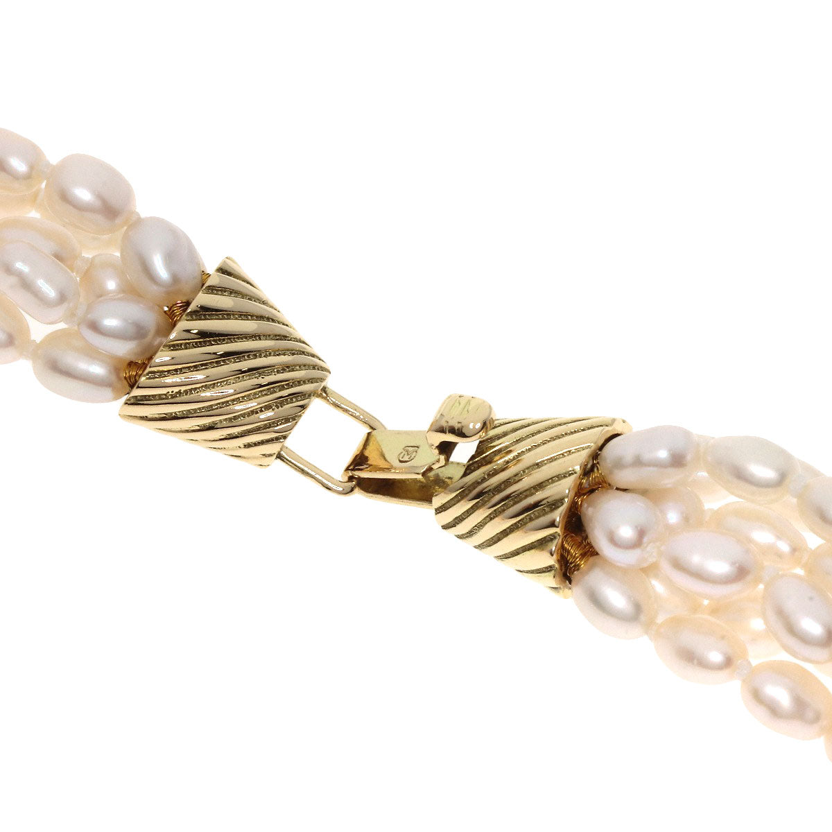 MIKIMOTO Freshwater Baby Pearl 6 Strands Necklace K18 Yellow Gold Ladies [Used]