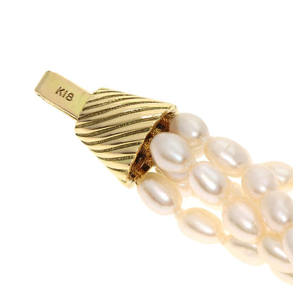 MIKIMOTO Freshwater Baby Pearl 6 Strands Necklace K18 Yellow Gold Ladies [Used]