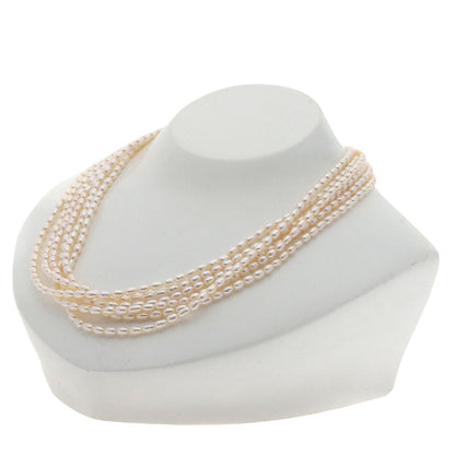 MIKIMOTO Freshwater Baby Pearl 6 Strands Necklace K18 Yellow Gold Ladies [Used]