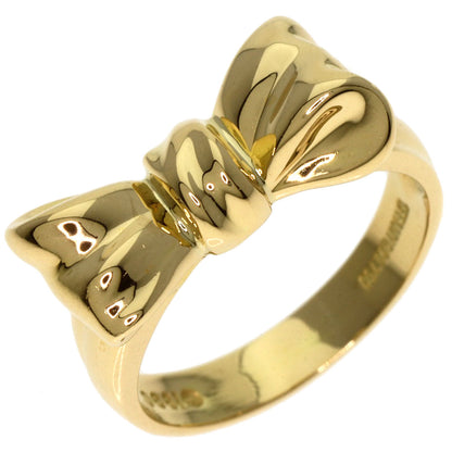 TIFFANY&Co. ribbon Ring K18 Yellow Gold Ladies [Used]