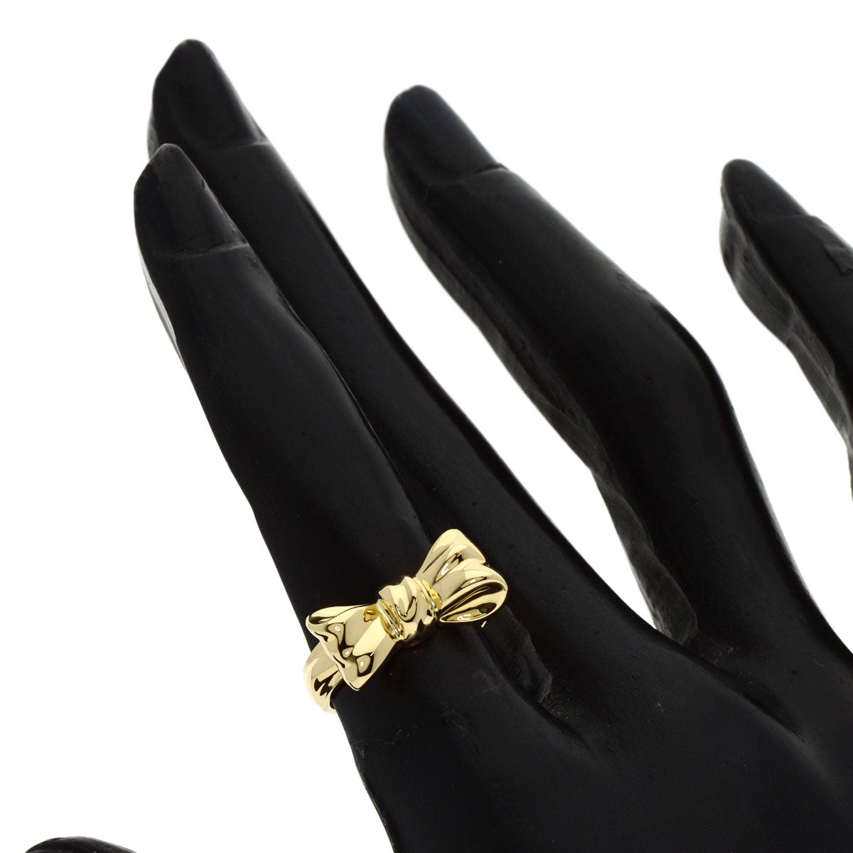 TIFFANY&Co. ribbon Ring K18 Yellow Gold Ladies [Used]