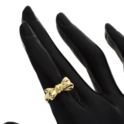 TIFFANY&Co. ribbon Ring K18 Yellow Gold Ladies [Used]