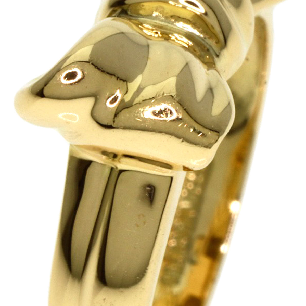 TIFFANY&Co. ribbon Ring K18 Yellow Gold Ladies [Used]