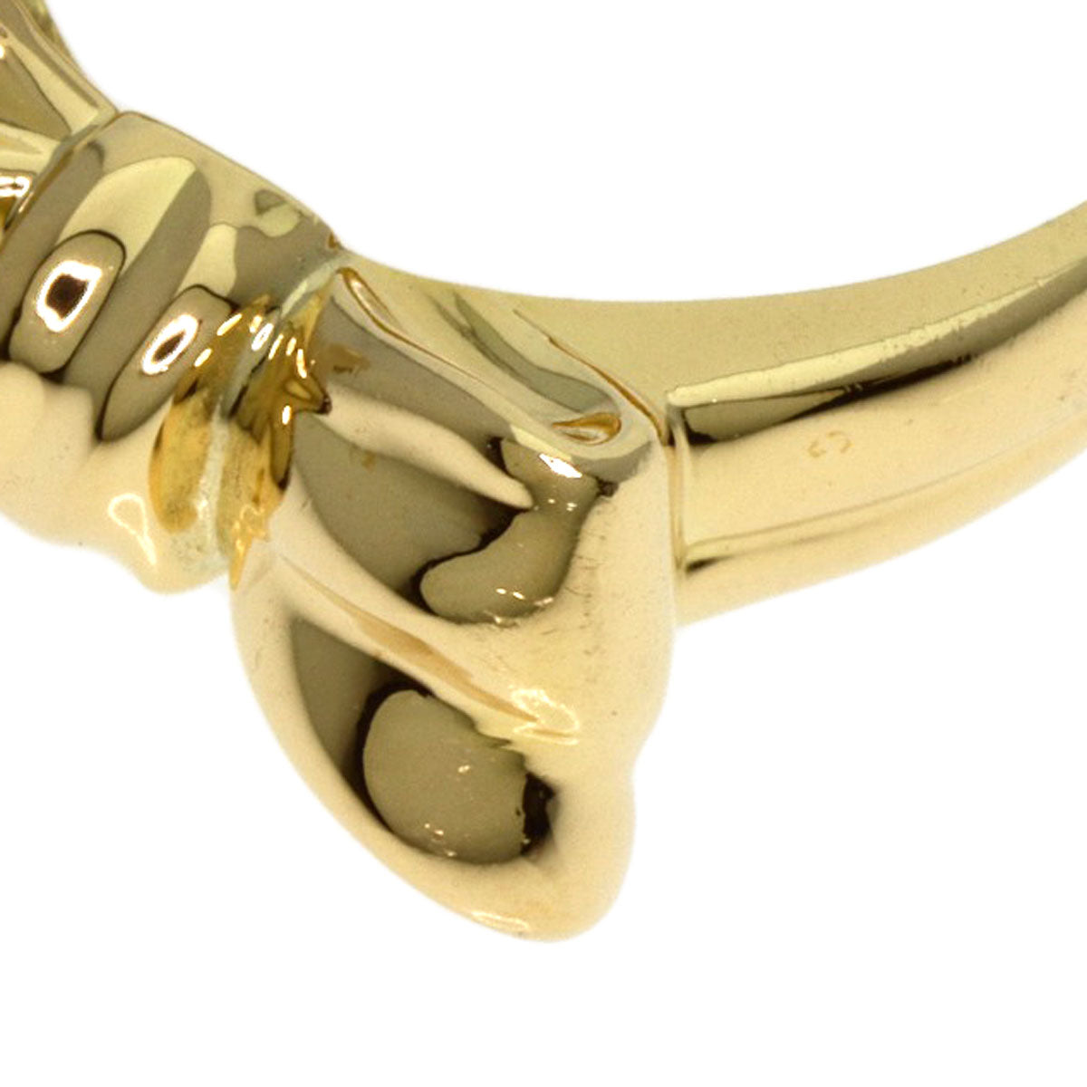 TIFFANY&Co. ribbon Ring K18 Yellow Gold Ladies [Used]