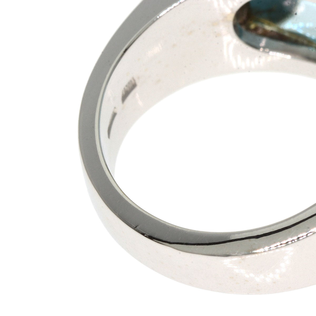 BVLGARI Troquette Blue Topaz Ring K18 White Gold Ladies [Used]