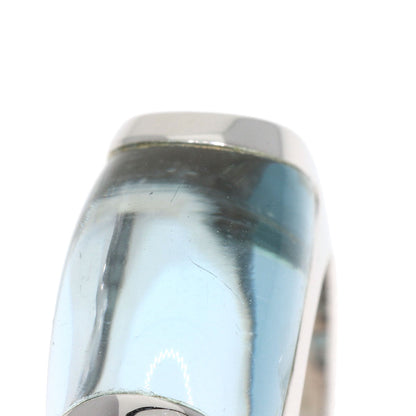 BVLGARI Troquette Blue Topaz Ring K18 White Gold Ladies [Used]