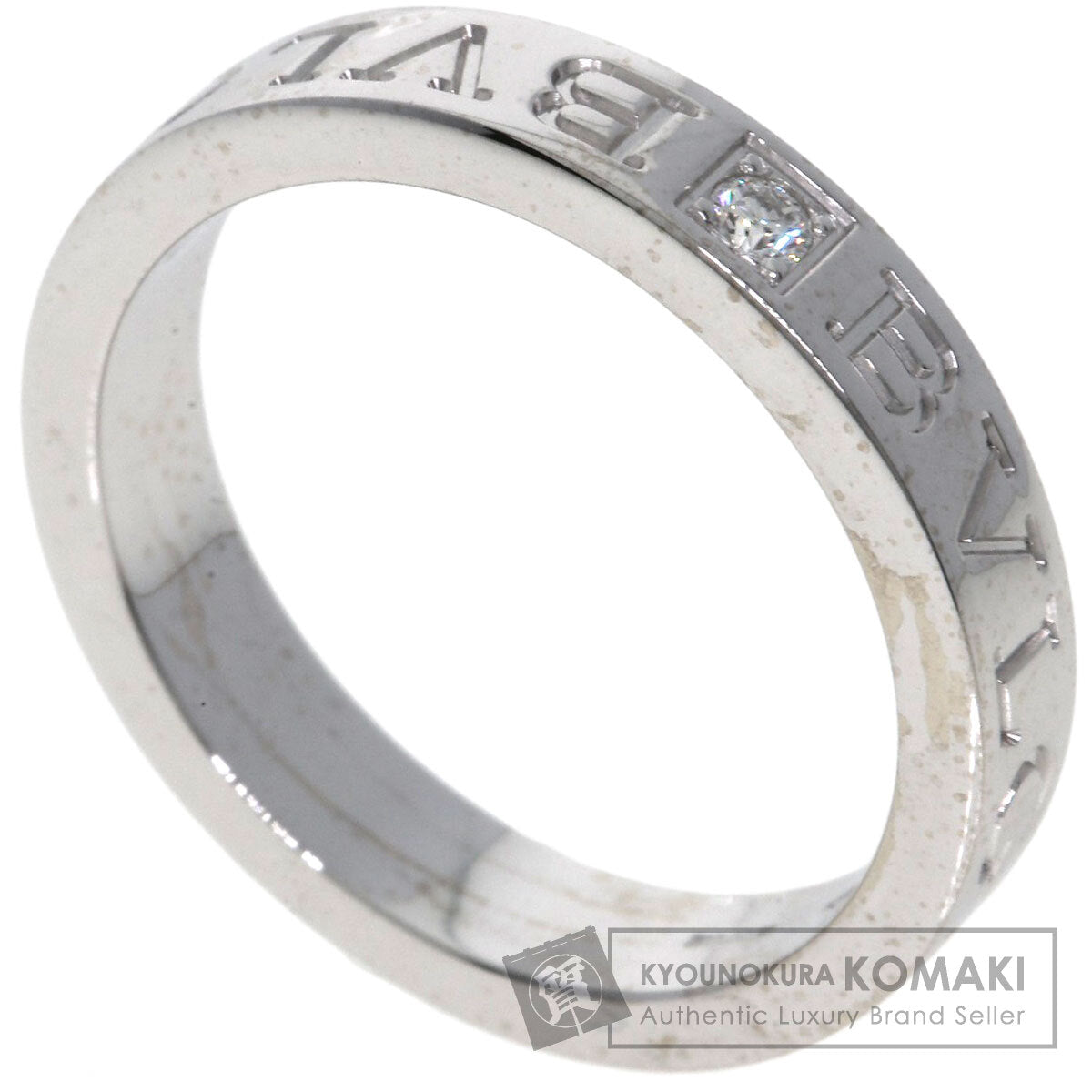 BVLGARI Double logo Diamond Ring K18 White Gold Ladies [Used]