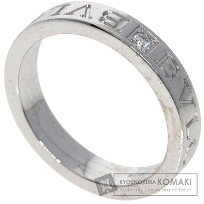 BVLGARI Double logo Diamond Ring K18 White Gold Ladies [Used]