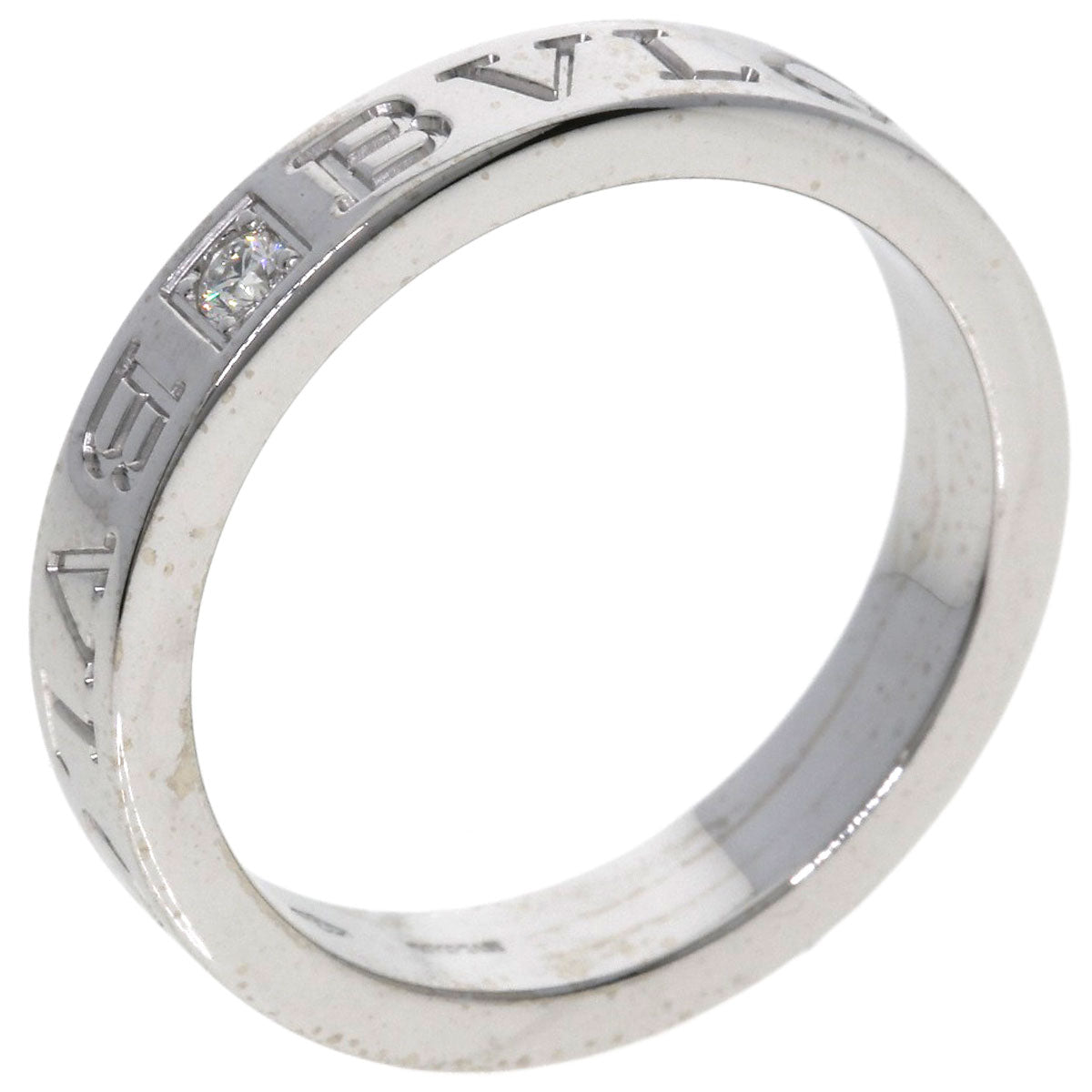 BVLGARI Double logo Diamond Ring K18 White Gold Ladies [Used]