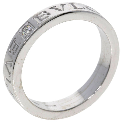 BVLGARI Double logo Diamond Ring K18 White Gold Ladies [Used]