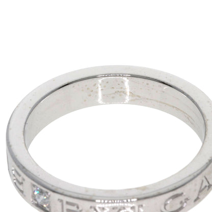 BVLGARI Double logo Diamond Ring K18 White Gold Ladies [Used]