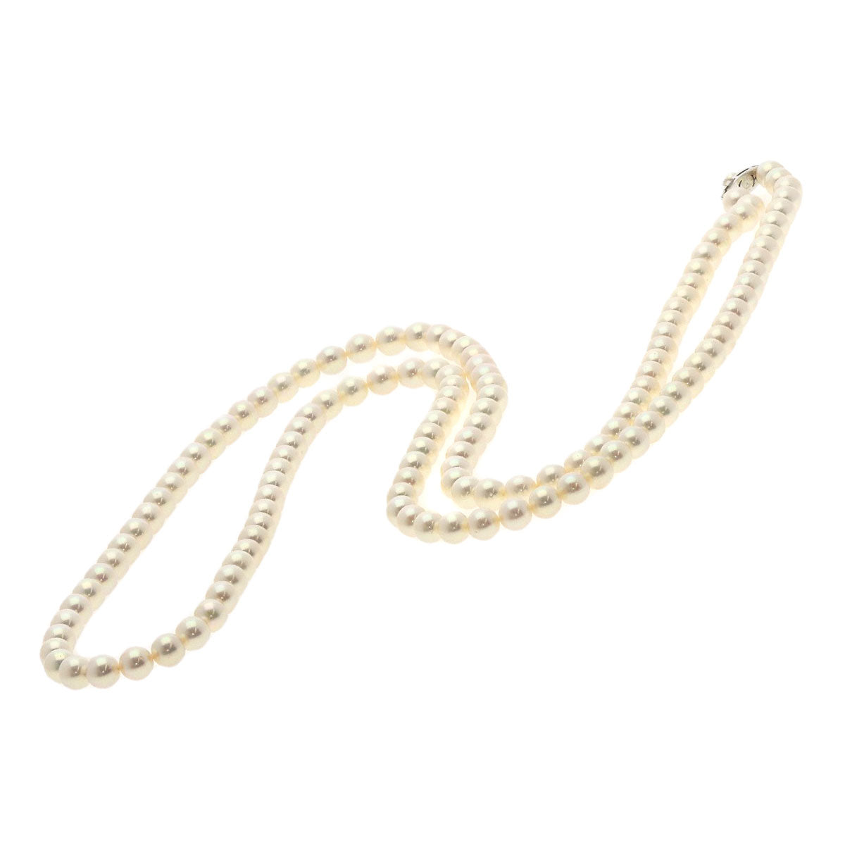 MIKIMOTO Pearl Pearl Long 42.5" Necklace K14 White Gold Ladies [Used]