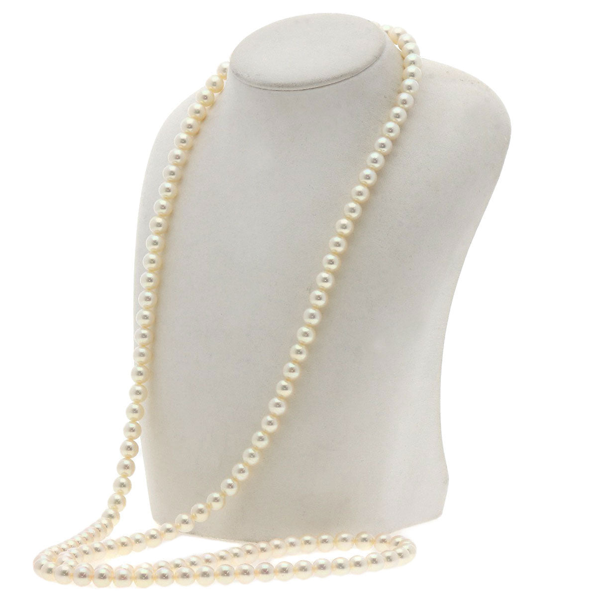 MIKIMOTO Pearl Pearl Long 42.5" Necklace K14 White Gold Ladies [Used]