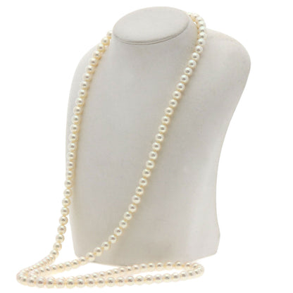 MIKIMOTO Pearl Pearl Long 42.5" Necklace K14 White Gold Ladies [Used]