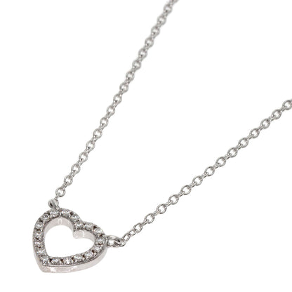 TIFFANY&Co.   Metro Heart Diamond Necklace  K18 White Gold Ladies [Used]