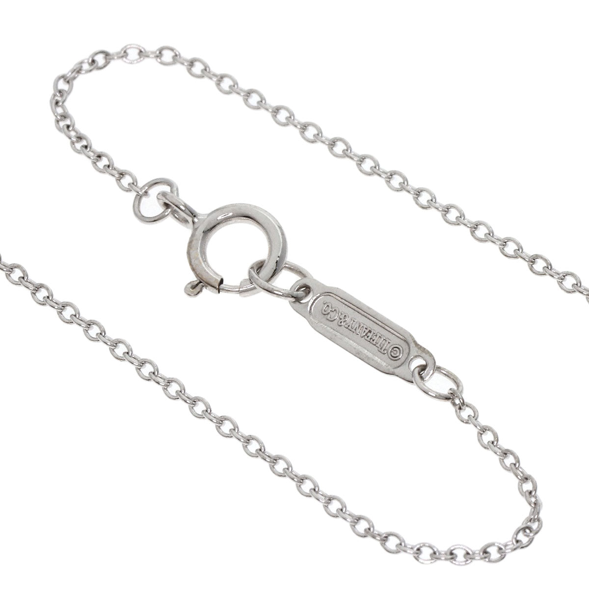 TIFFANY&Co.   Metro Heart Diamond Necklace  K18 White Gold Ladies [Used]