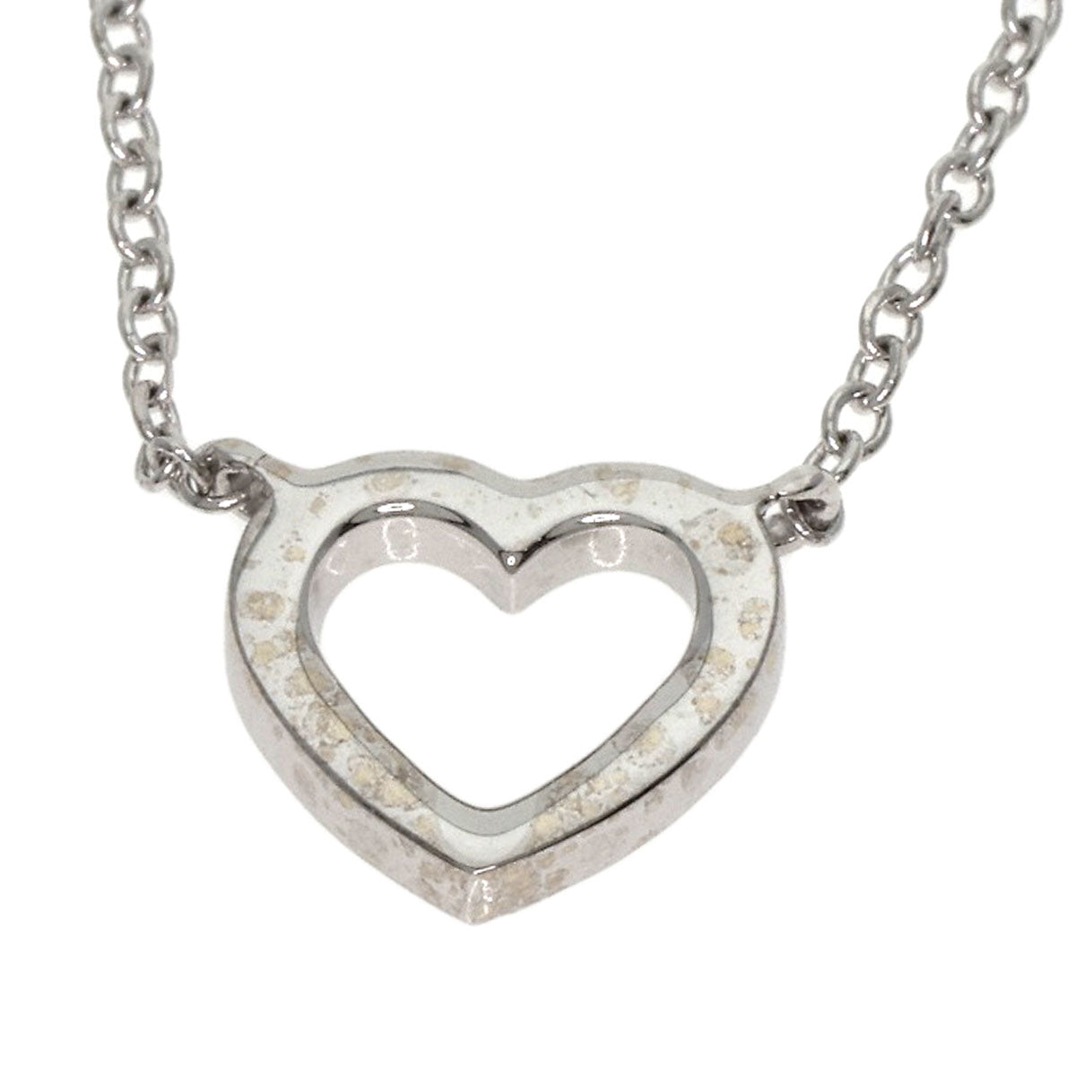 TIFFANY&Co.   Metro Heart Diamond Necklace  K18 White Gold Ladies [Used]