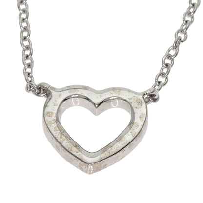 TIFFANY&Co.   Metro Heart Diamond Necklace  K18 White Gold Ladies [Used]