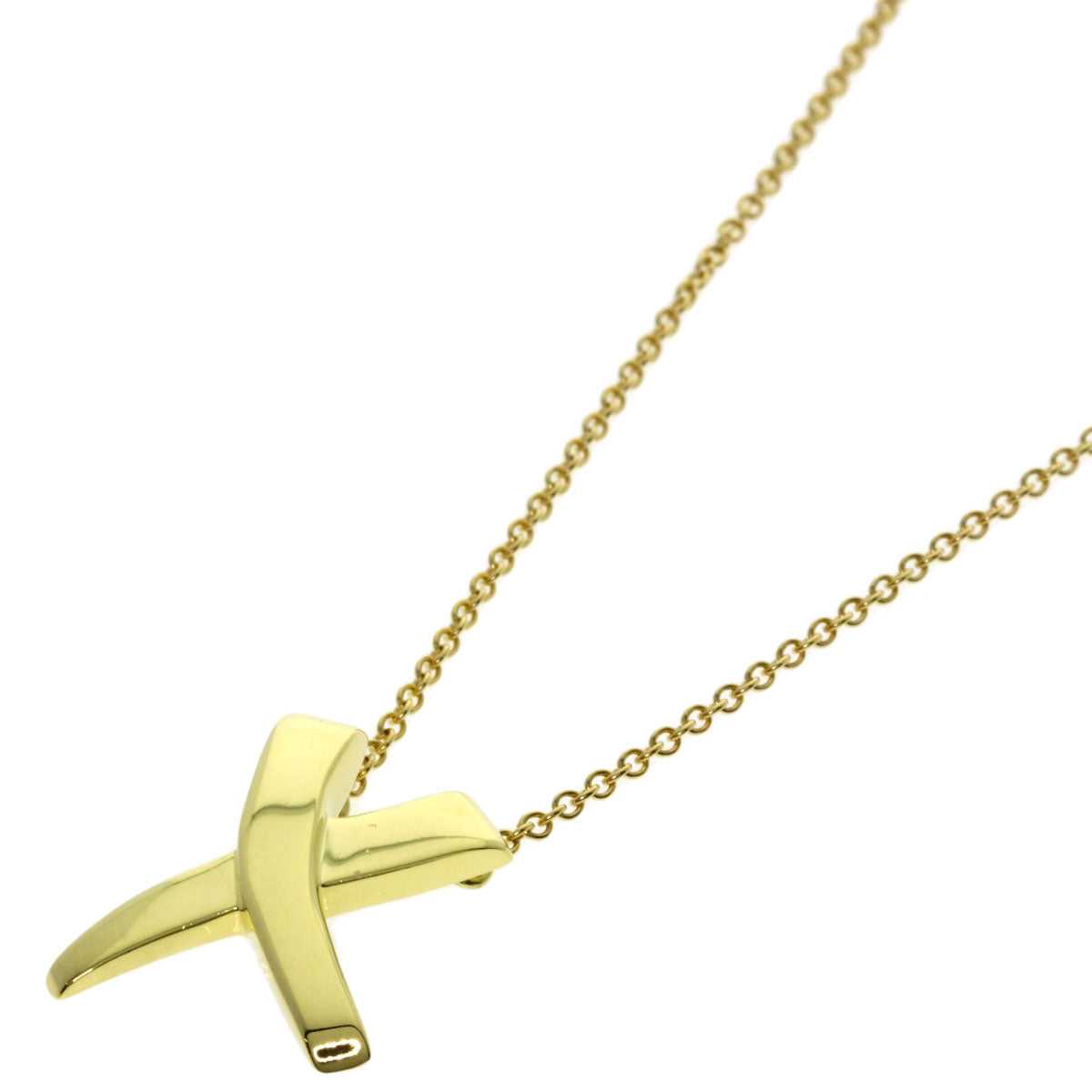 TIFFANY&Co. kiss Necklace K18 Yellow Gold Ladies [Used]