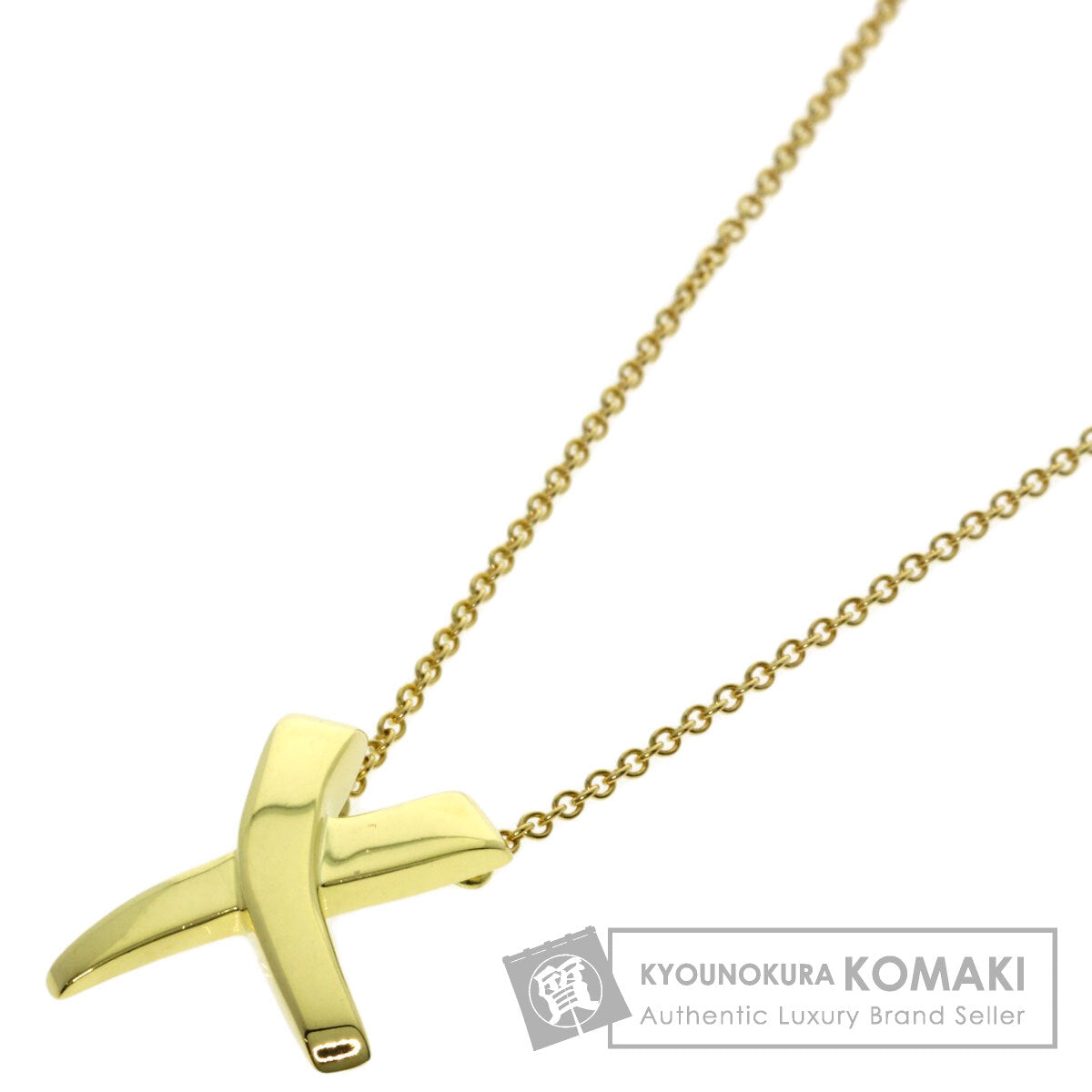 TIFFANY&Co. kiss Necklace K18 Yellow Gold Ladies [Used]