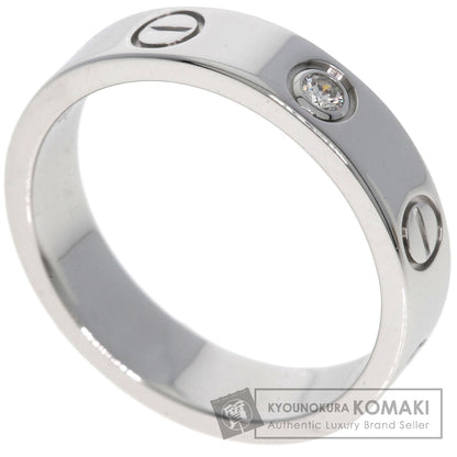 CARTIER love ring 1P Diamond #47 Ring K18 White Gold Ladies [Used]