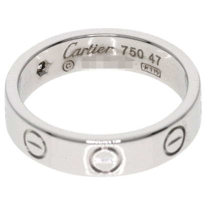 CARTIER love ring 1P Diamond #47 Ring K18 White Gold Ladies [Used]