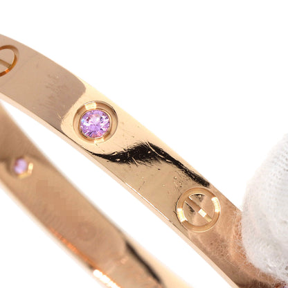 CARTIER LOVE Bracelets Pink Sapphire with Driver #16 Bracelet K18 Pink Gold Ladies [Used]
