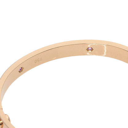 CARTIER LOVE Bracelets Pink Sapphire with Driver #16 Bracelet K18 Pink Gold Ladies [Used]
