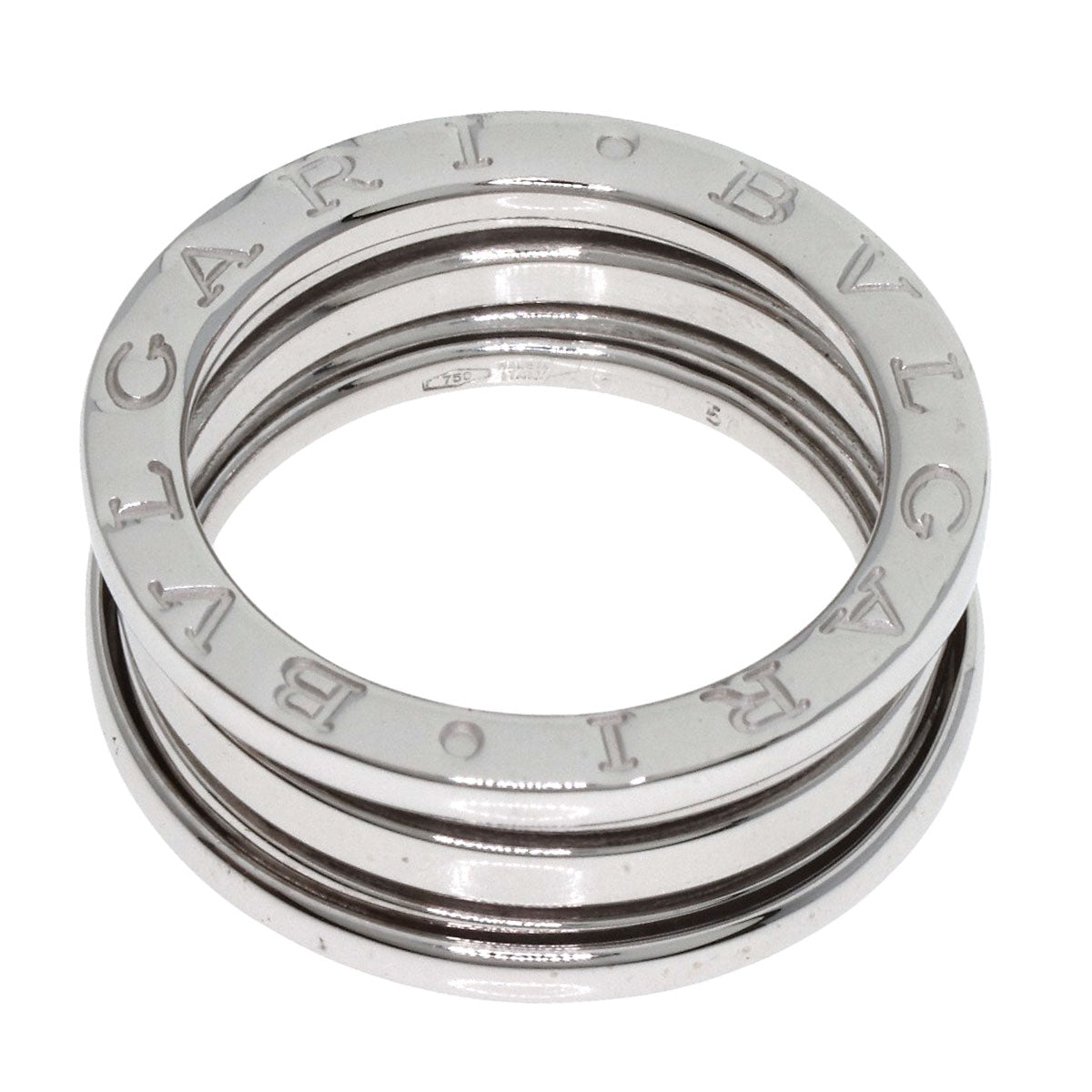 BVLGARI   B.zero1 2 band #50 Ring  K18 White Gold Ladies [Used]