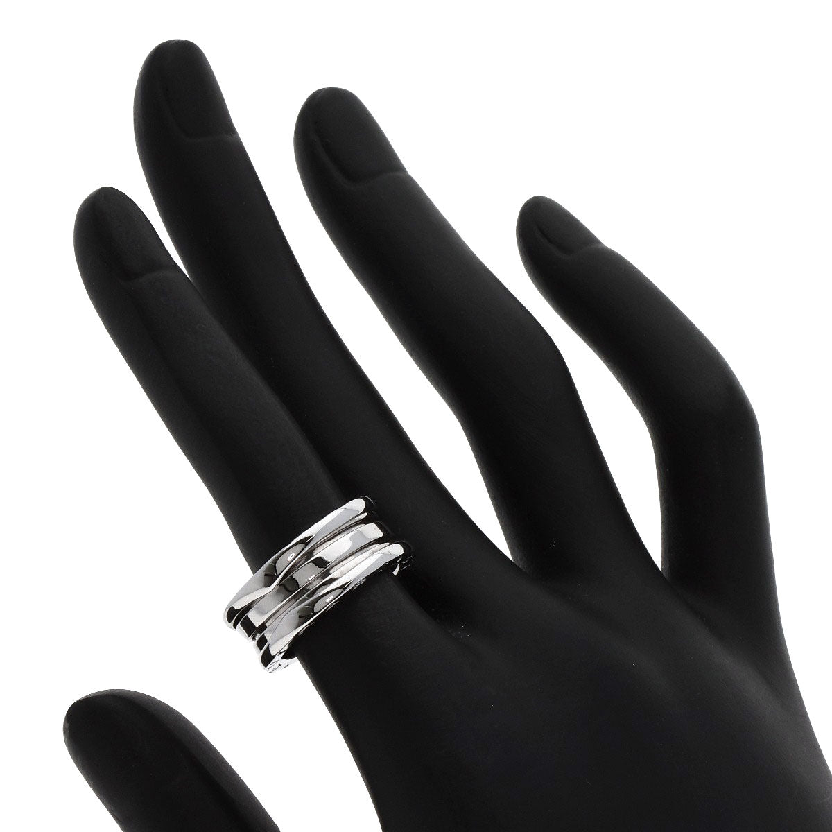 BVLGARI   B.zero1 2 band #50 Ring  K18 White Gold Ladies [Used]