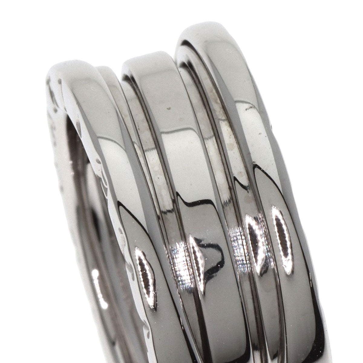 BVLGARI   B.zero1 2 band #50 Ring  K18 White Gold Ladies [Used]