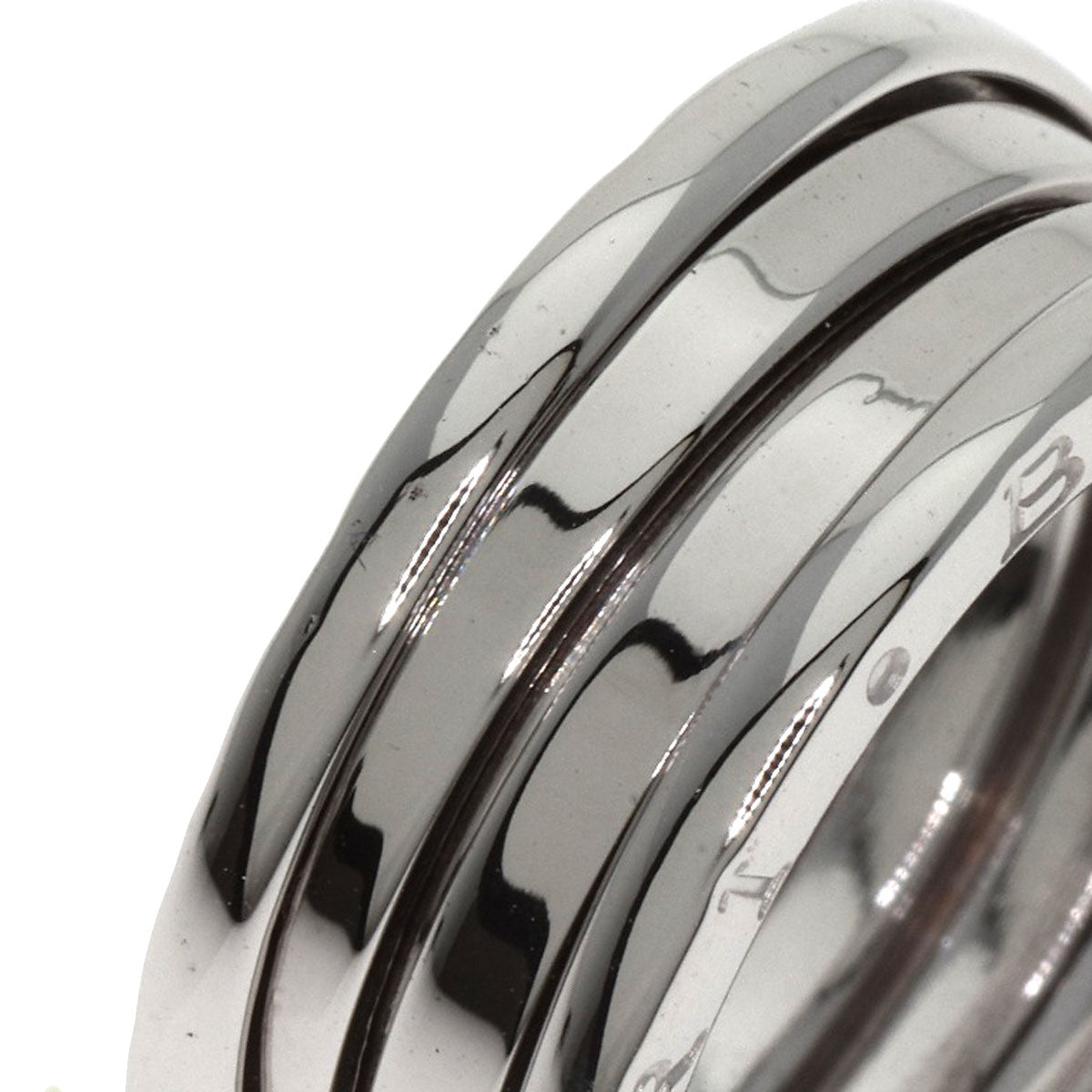 BVLGARI   B.zero1 2 band #50 Ring  K18 White Gold Ladies [Used]