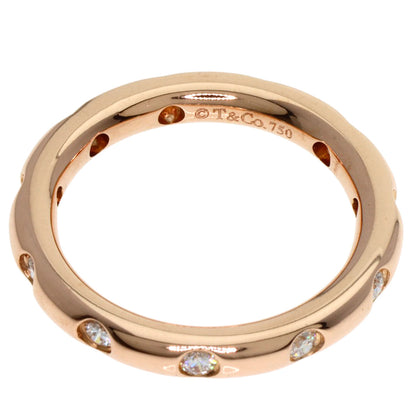 TIFFANY&Co. Stacking Band 11P Diamond Ring K18 Pink Gold Ladies [Used]