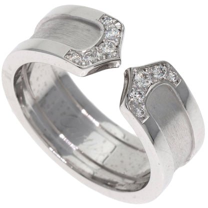 CARTIER C2 Diamond #48 Ring K18 White Gold Ladies [Used]