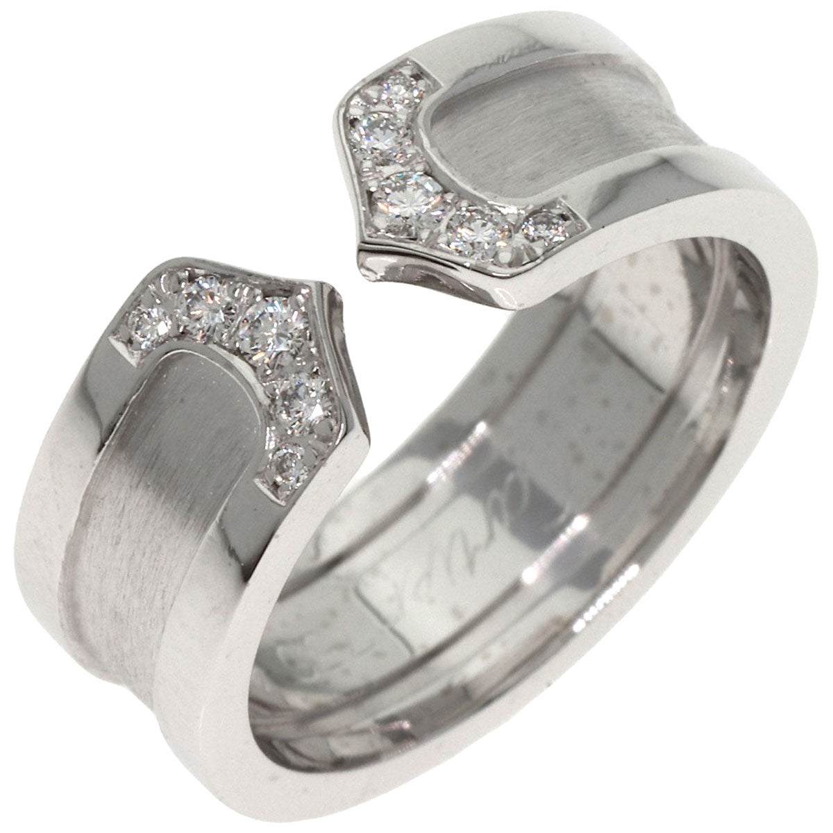 CARTIER C2 Diamond #48 Ring K18 White Gold Ladies [Used]