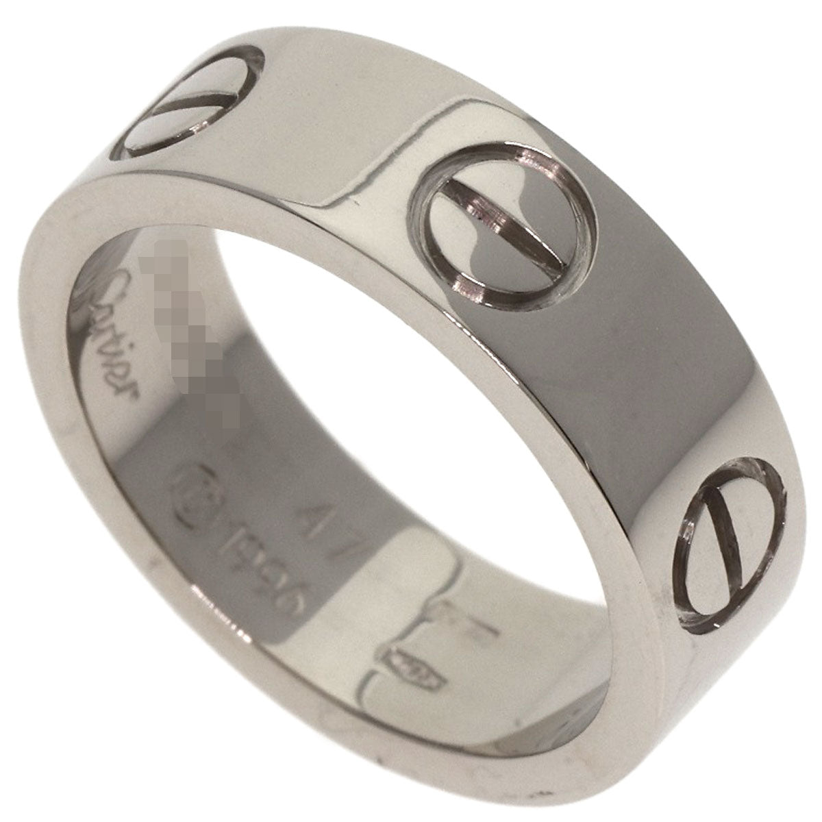 CARTIER love ring #47 Ring K18 White Gold Ladies [Used]
