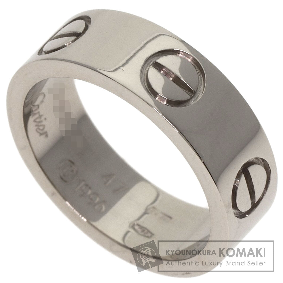 CARTIER love ring #47 Ring K18 White Gold Ladies [Used]