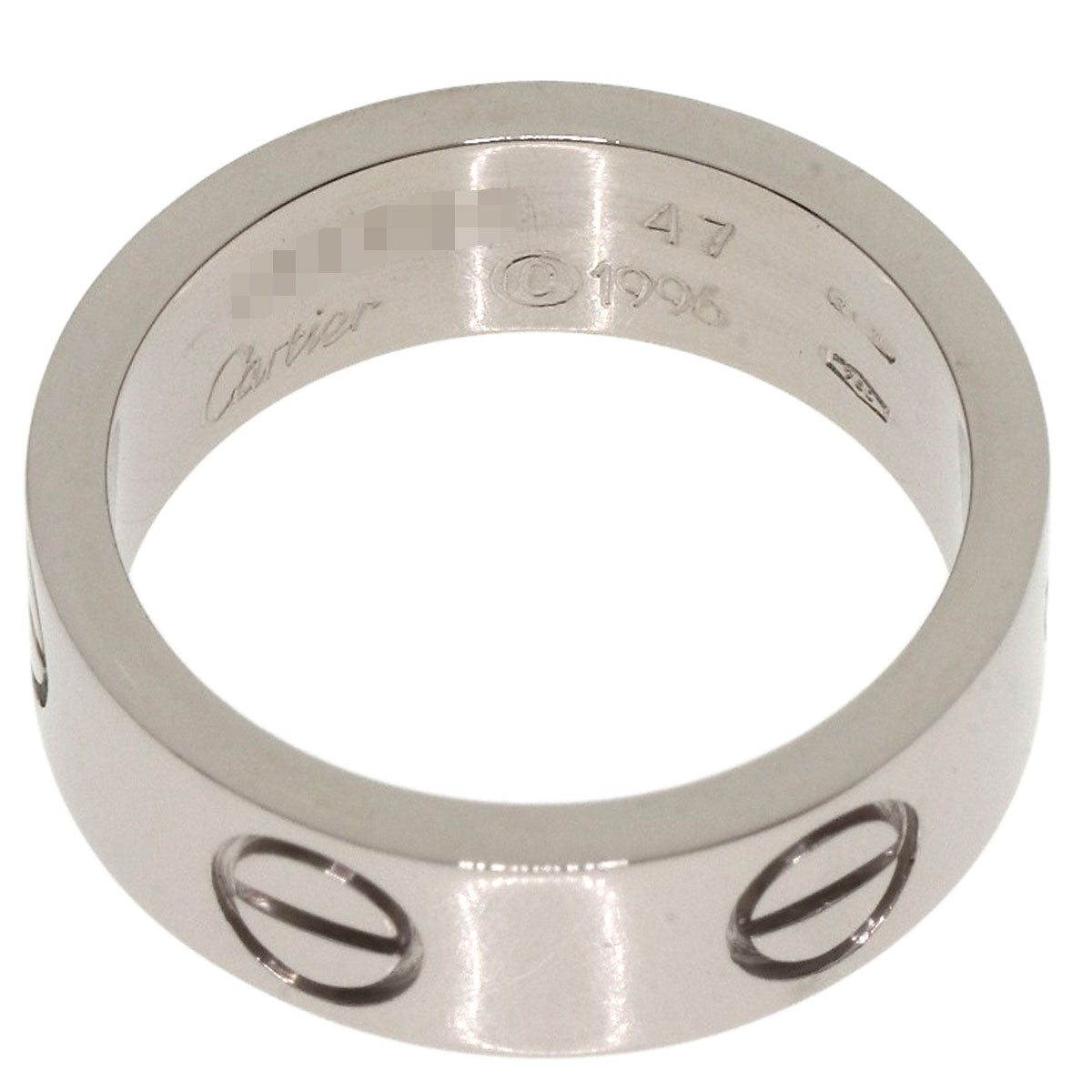 CARTIER love ring #47 Ring K18 White Gold Ladies [Used]