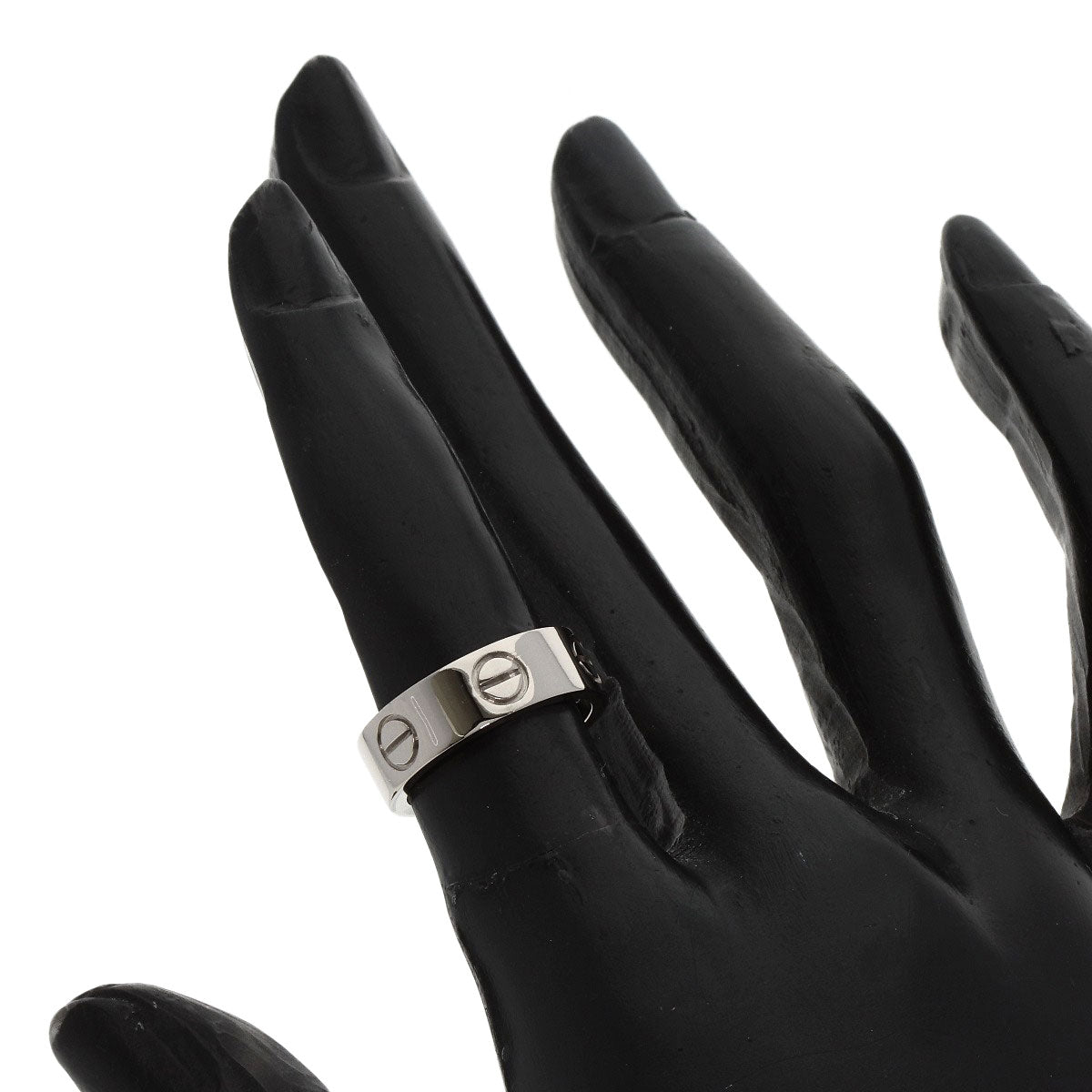 CARTIER love ring #47 Ring K18 White Gold Ladies [Used]