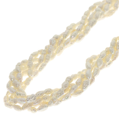 Freshwater Pearl 5 rows Necklace Silver 42.2g　Ladies