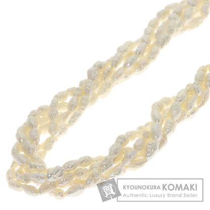 Freshwater Pearl 5 rows Necklace Silver 42.2g　Ladies