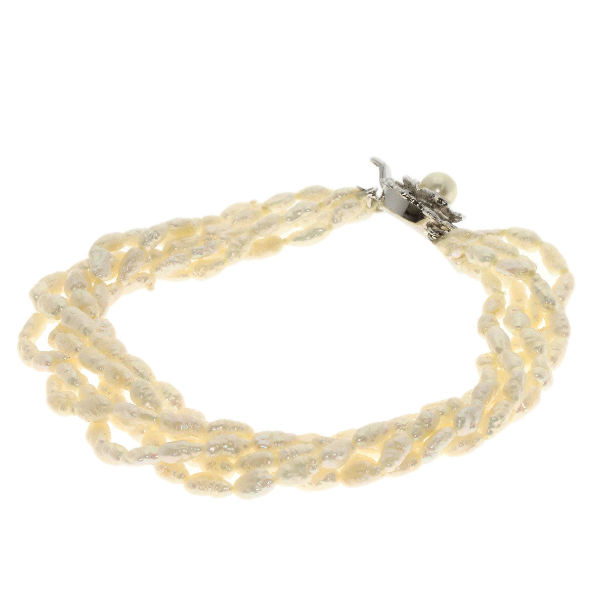 Freshwater Pearl Pearl Bracelet Silver 16.5g　Ladies