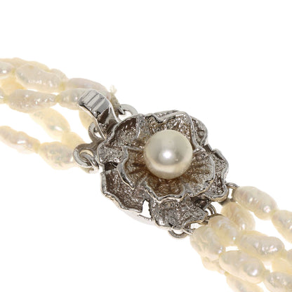 Freshwater Pearl Pearl Bracelet Silver 16.5g　Ladies