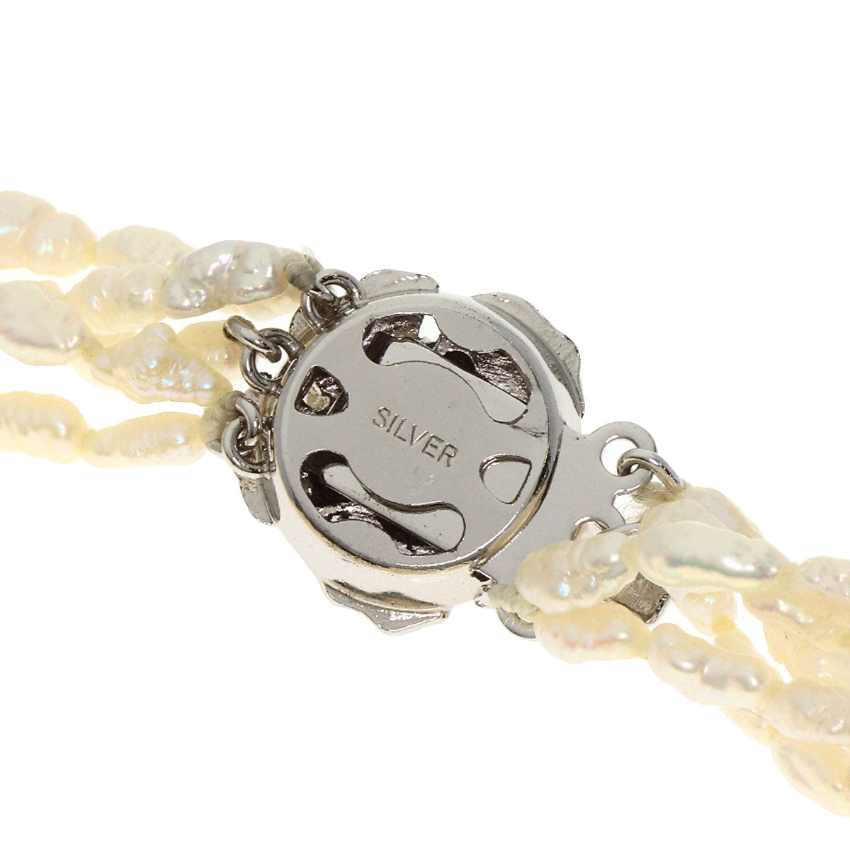 Freshwater Pearl Pearl Bracelet Silver 16.5g　Ladies