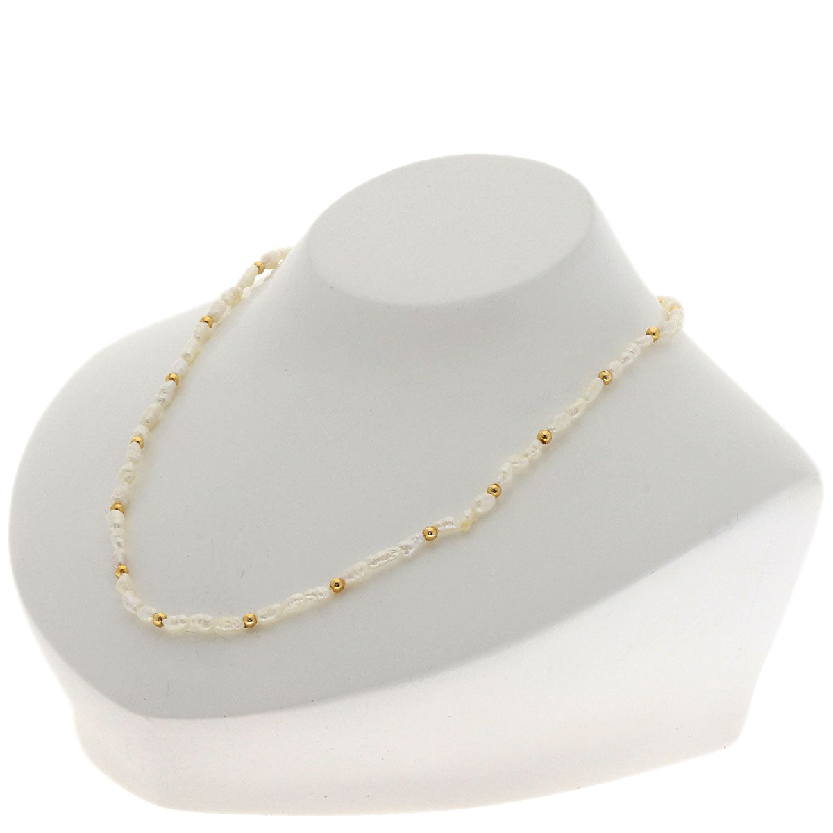 Freshwater Pearl Pearl Necklace Gold Plated 7.2g　Ladies