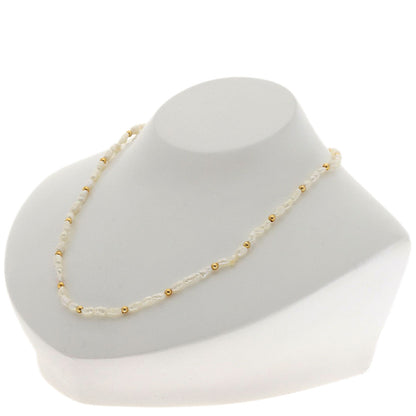Freshwater Pearl Pearl Necklace Gold Plated 7.2g　Ladies