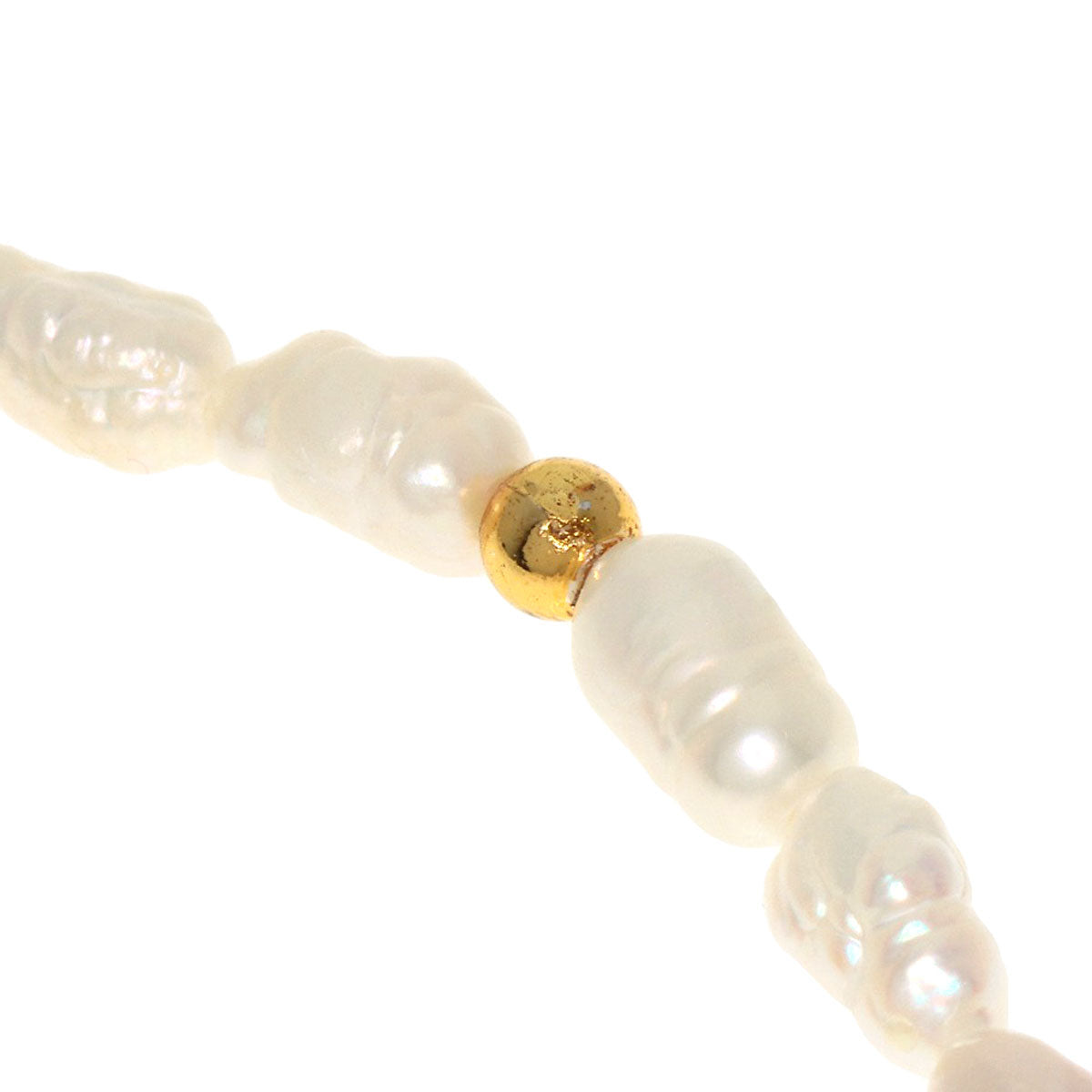 Freshwater Pearl Pearl Necklace Gold Plated 7.2g　Ladies