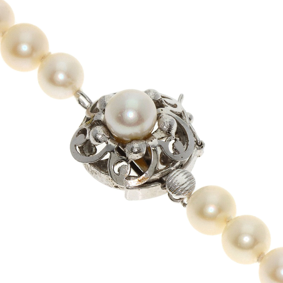 Akoya Pearl Long Necklace Silver 68.2g　Ladies