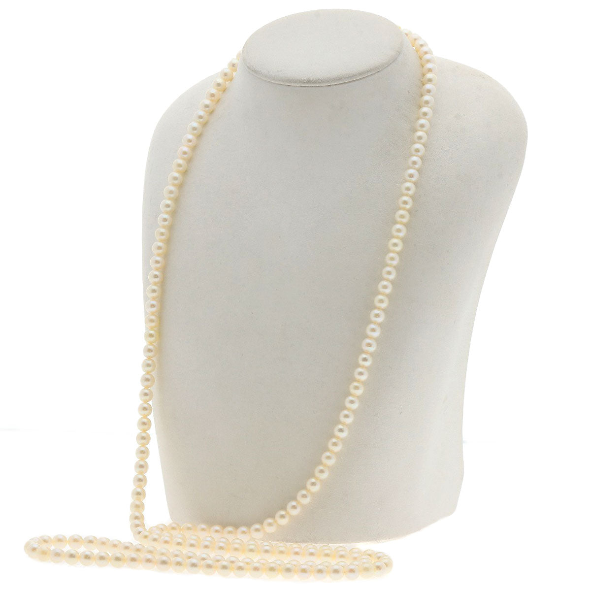 Akoya Pearl Long Necklace Silver 68.2g　Ladies