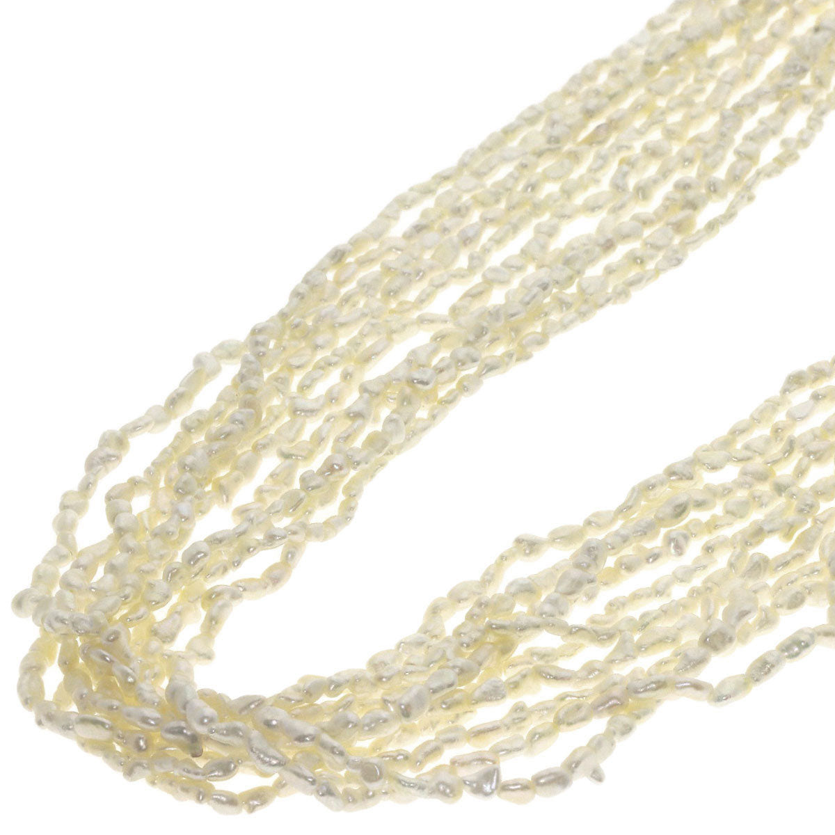 Keshi Pearl 10 rows Necklace K14 Yellow Gold  40.5g�@Ladies